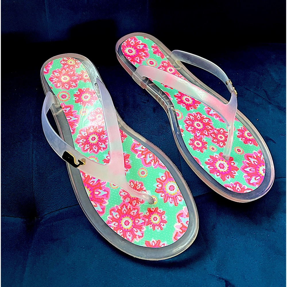 Vineyard Vines Clear Jelly Flip Flops